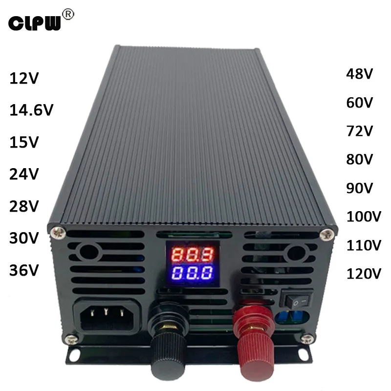 Adjustable 1500W Switching Power Supply 0-12V 13.8V 24V 28V 36V 48V 60V 72V 80V Digital Display Voltage Current Regulated SMPS