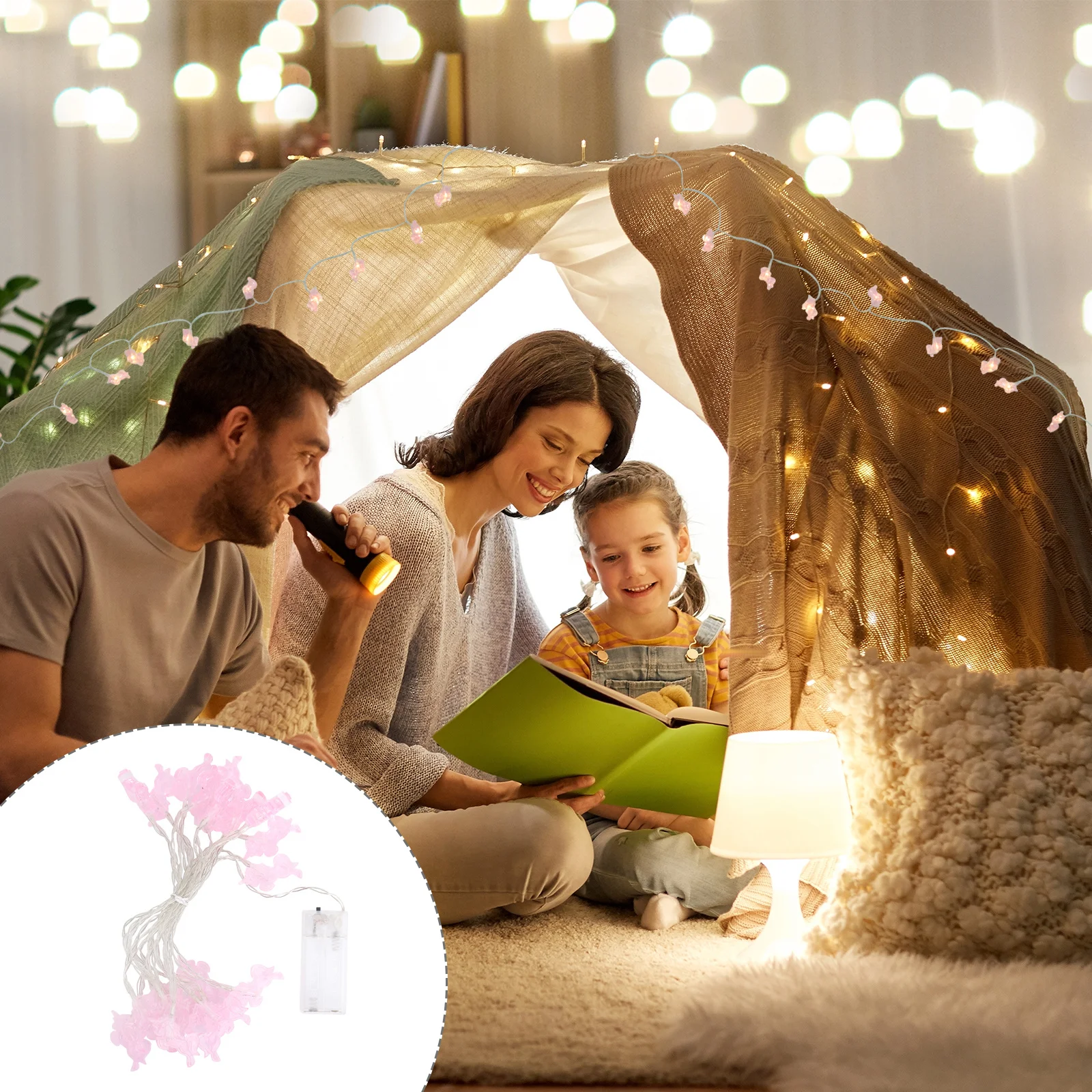 

20Leds Unicorn String Lights Warm White Fairy Lights For Bedroom Party Garden Decoration Pink Cartoon Lamp Outdoor Indoor Event