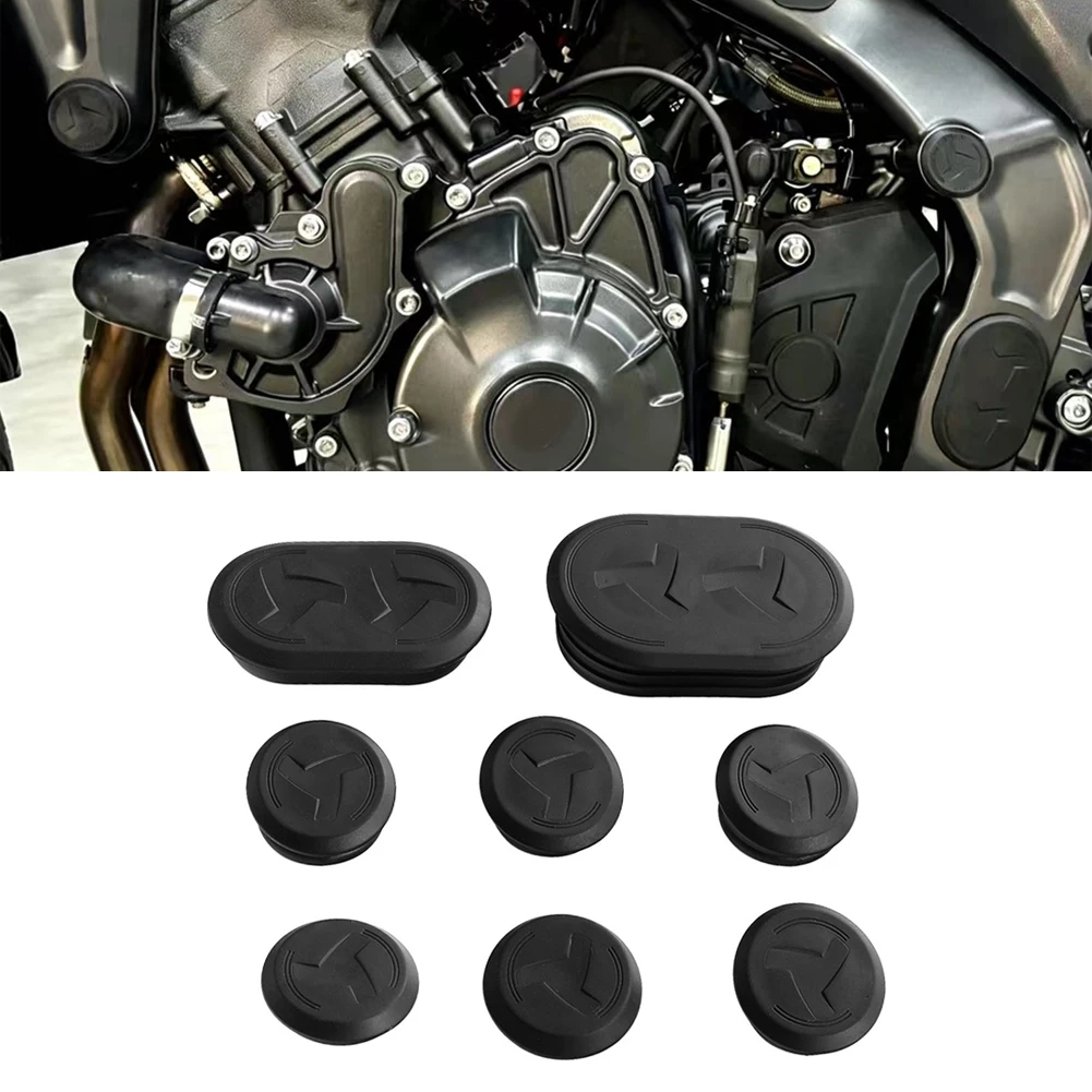 8PCS Motorcycle Modified Frame Hole Decorative Cover Waterproof And Dustproof For 1Yamaha For MT-09 For MT-09 SP 2021-2025