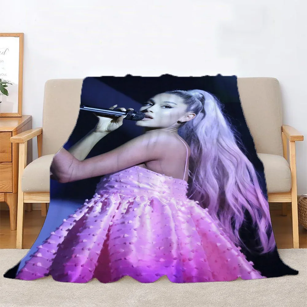 Singer Ariana Grande Blanket Plaid for Newborns Bedspread on The Bed Cushion Blankets Characters Plush Cobija Arcteryx Sofa Boho