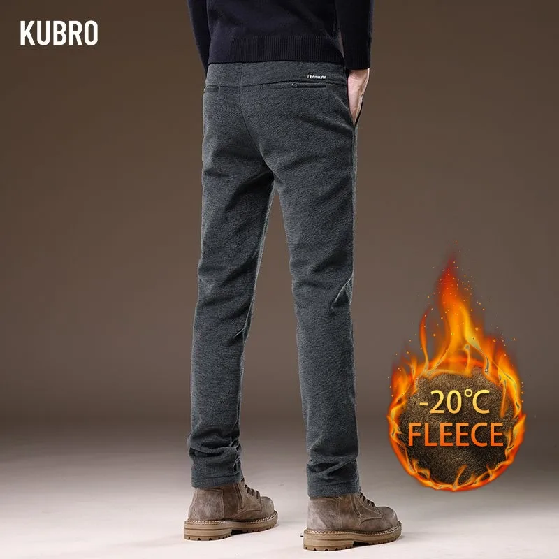 

Fall & Winter New Plush Chenille Men's Casual Pants Straight Leg Slim Pants Men Fleece Plush Exercise Slacks Men's Trousers