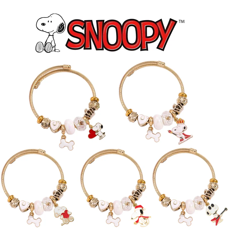 Nuevo Adorno de Acero Inoxidable con Diseño de Snoopy, Ideal para Niñas, Regalo Sorpresa para Parejas