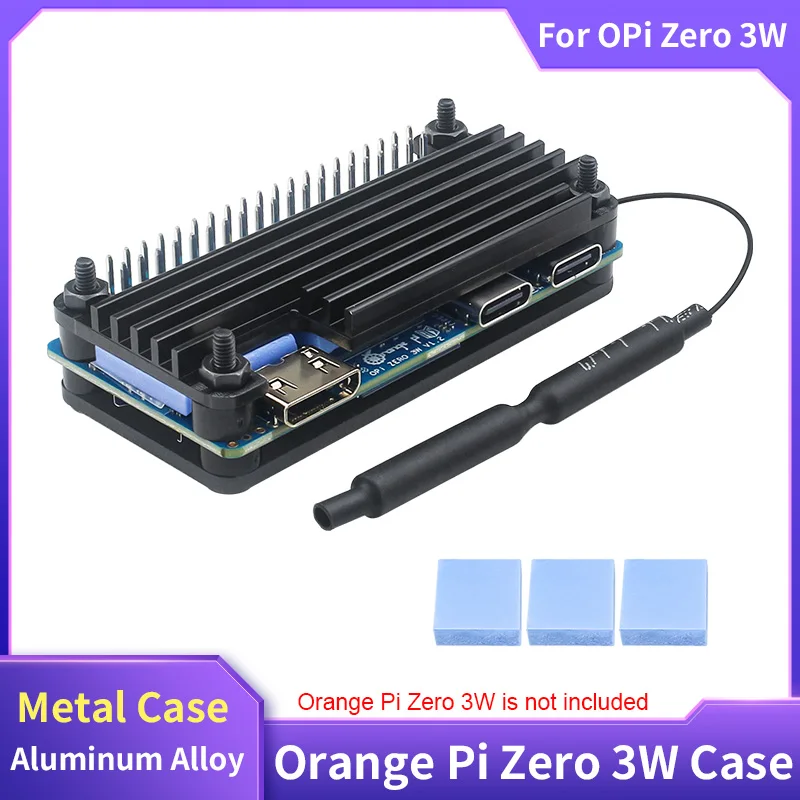 Orange Pi Zero 3W Aluminum Case Metal Shell Passive Cooling Heatsink Protective Box for Orange Pi Zero 3W Development Board