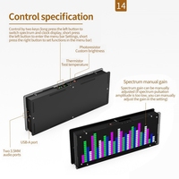 AT93-LED Music Spectrum Display DIY Kit 16X32 Rhythm Light Clock 8 Kinds Spectrum Mode SMD Soldering Display Light, Green Easy T