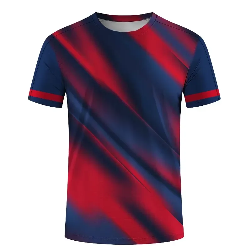 2026 Men's Summer Casual Short Sleeve 3D Printed T Shirts for Sports Fitness Simple Fashion Loose Fit Quick Dry Gym Crew Neck