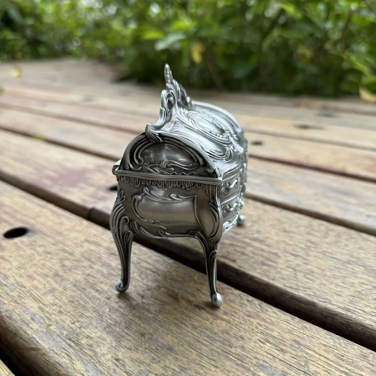 Retro Jewelry Display Box Metal Storage Box Wind Up Antique Jewelry Box Desktop Ornament Birthday Festival Room Decoration Gift