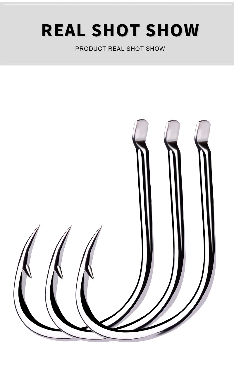 プロベロス 50個 1/0 # -4/0 #   高炭素鋼オフセットバーブ付きシャープソルトウォーターペスカジグフック釣りアクセサリーセット卸売