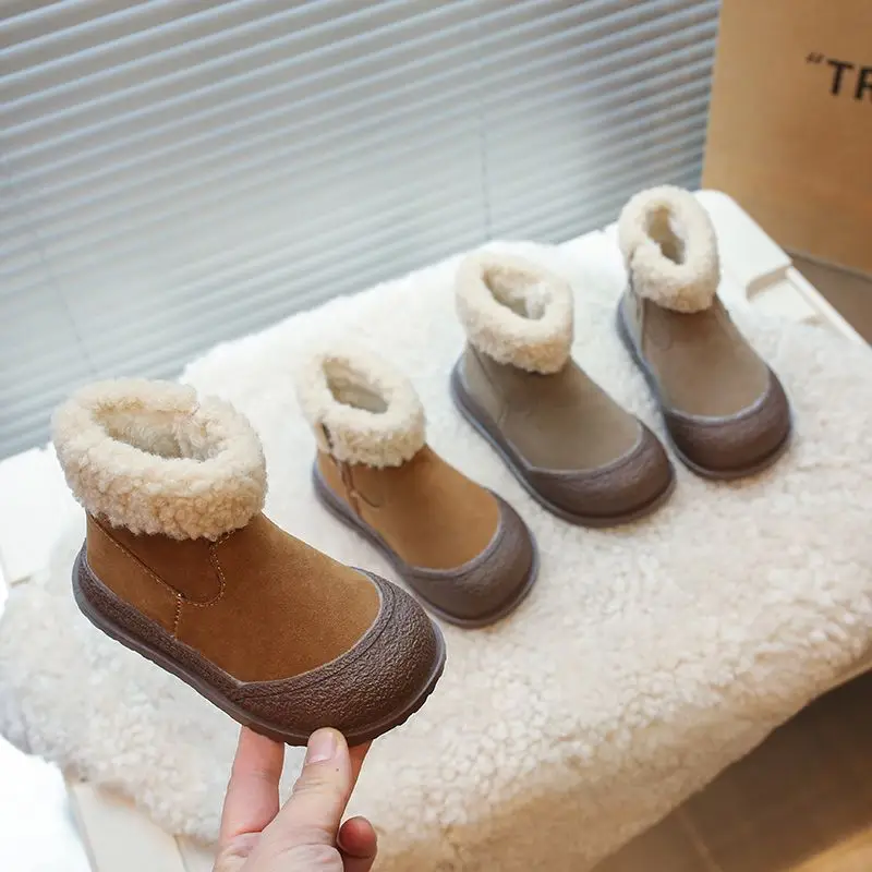 Sepatu Bot Salju Anak Musim Dingin 2025 Baru, Tahan Lama, Berinsulasi Termal, Tahan Air, Anti Selip, Sepatu Jalan Bayi