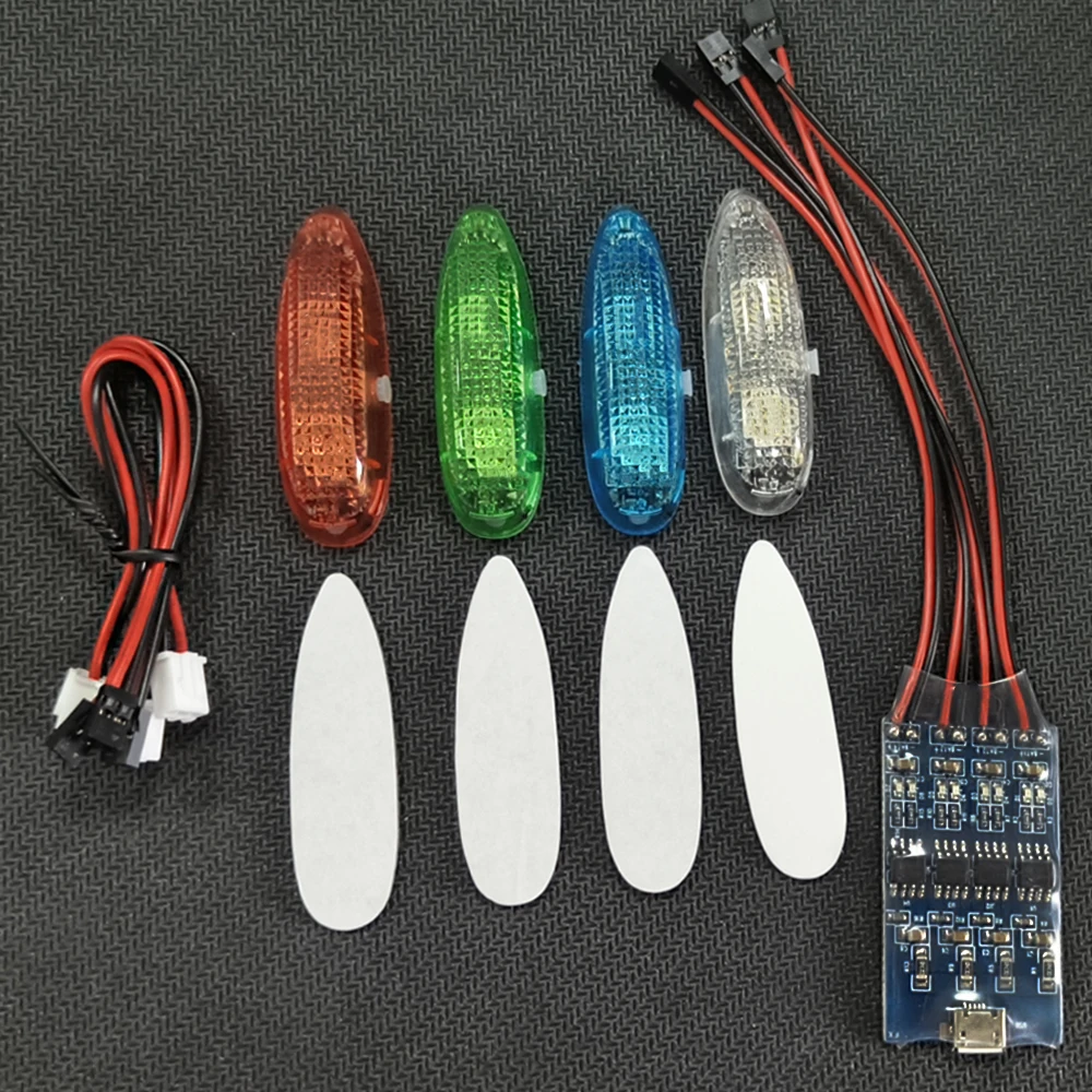 ZMR III Kabelloses Navigationslicht – 1S wiederaufladbare 4 Modi LED für RC Drone Flugzeug Boot Auto – Detail 12