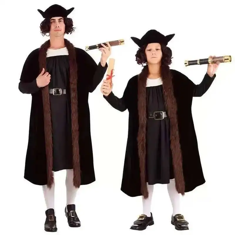 Children's Cosplay Halloween Day Cos Science Festival Stage Perform Children Adult Navigator Columbus Dress Up Clothing - view 2