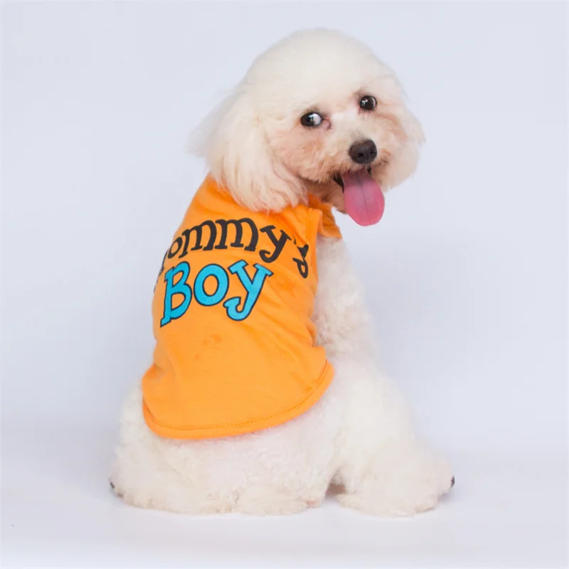 Letter Print Puppy Dog Sleeveless Vest Summer Pet Clothes for Small Dogs Pomeranian Bichon T-shirt Outfits ropa para perros