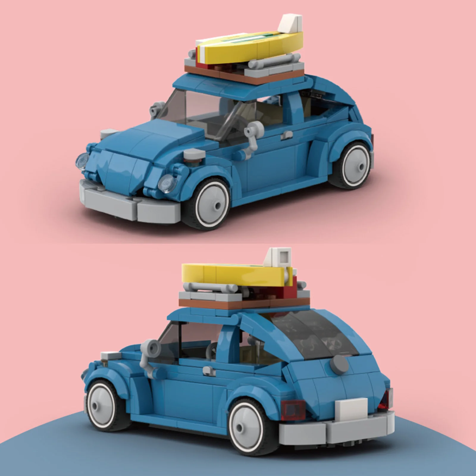 PB8805 347ピース カブトムシ キャンピングカー モデル ビルディングブロック ブロック 車セット MOC テクニカル DIY おもちゃ 小型 ペレット パズル ボックスセット