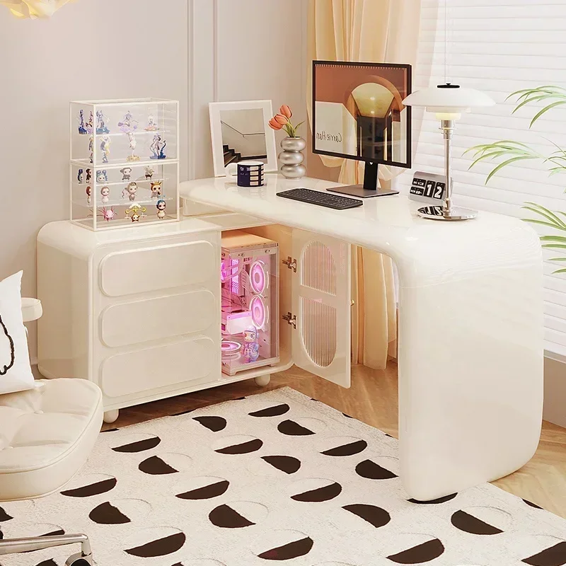 

for Luxury Wooden Corner Office Computer Work Study Desks Home Office MDF Telescopic Table