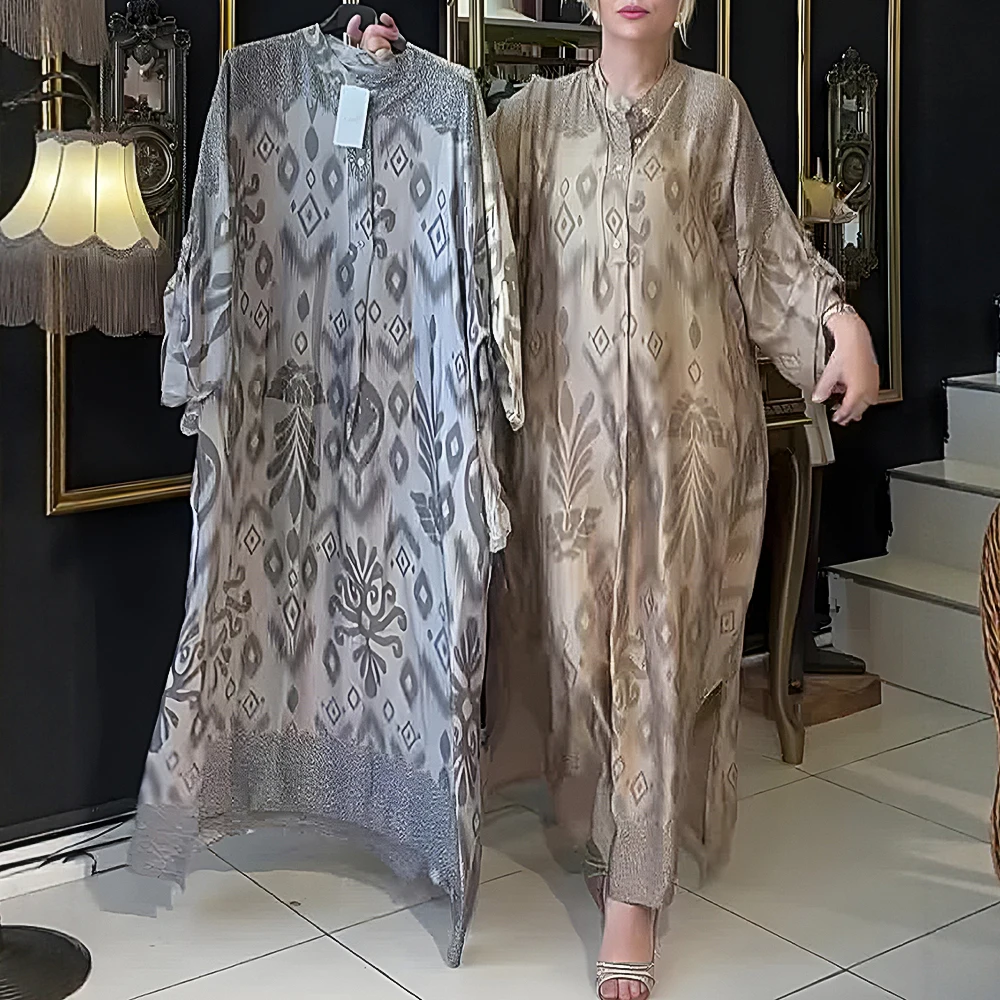 فستان نسائي بأكمام طويلة، فستان خريفي جديد مطبوع من أوروبا والولايات المتحدة