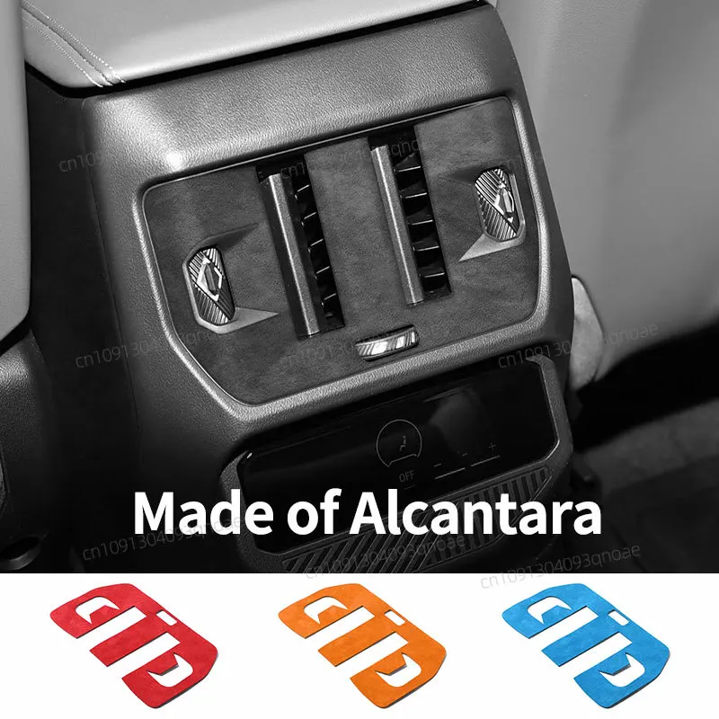 

For X3 G45 G48 (2025-) Car Rear air outlet Trim Stickers Made of Alcantara Interior Tuning Accessories