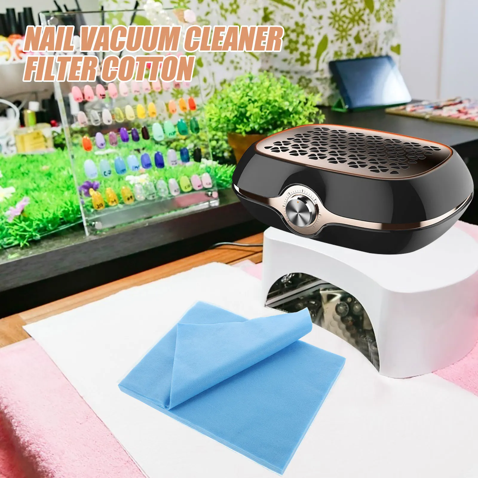 

200 Sheets Dust Filter Sponge Nonwoven Nail Supplies Cuttable No Shedding Blue Pink Tools Fittings Collector Replacement