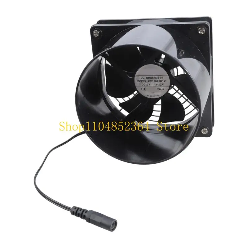 652F 12cm Adjustable Ventilation Fan 3000RPM DC12V with Speed Controller for Enhances Airflows In Kitchens and Workshops