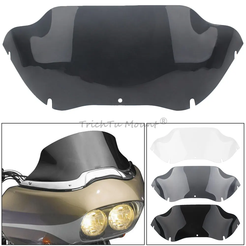 

Motorcycle 9.5 in. Fairing Windscreen Wind Deflector Windshield For Harley Touring Road Glide Custom CVO Ultra FLTR FLTRU 98-13