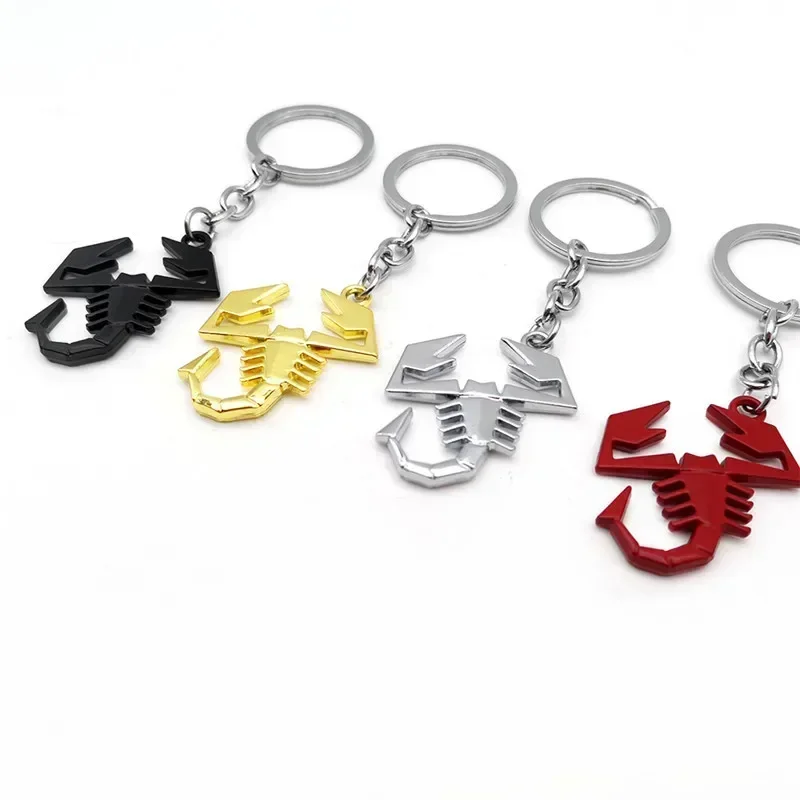 JDM Metal Scorpion Animal Keychain Double-sided Metal Alloy Pendants Fashion Men Women Bag Car Key Rings Chains B002