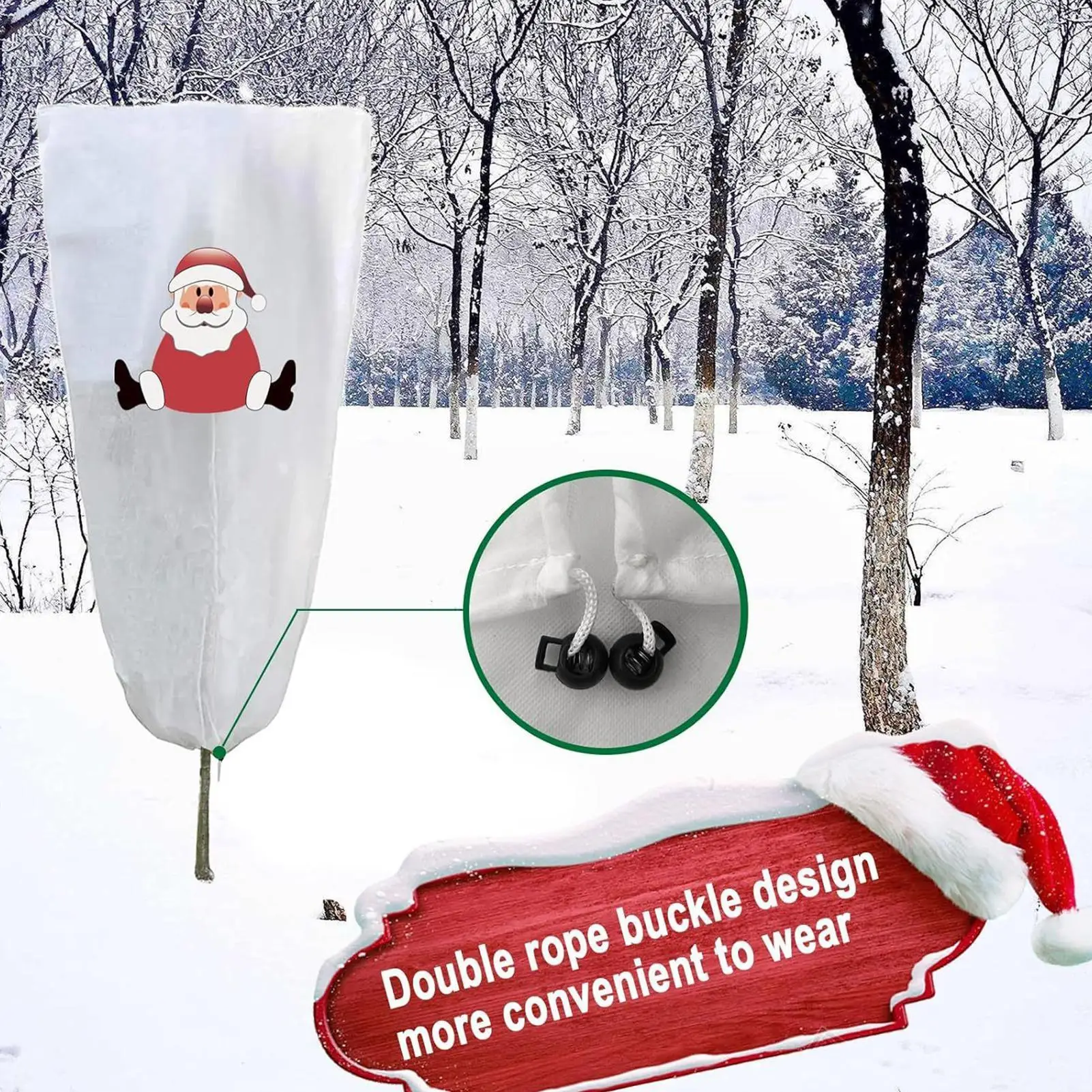 

Защитные чехлы для защиты от мороза деревьев, 2 шт., нетканая рождественская обертка для ствола, термозащитный лист для растений для наружного забора, садовой фермы