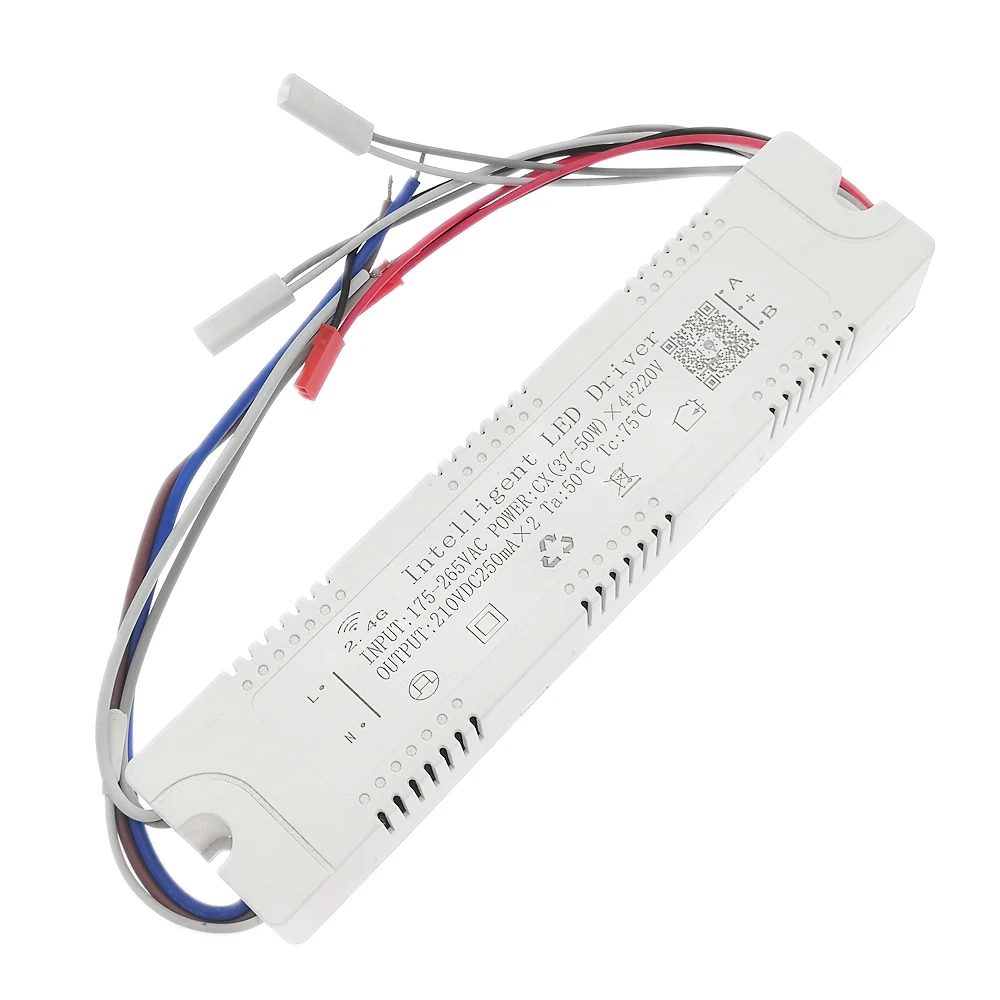 Driver de led inteligente 2.4g + extra 220v 25-40w 37-50w 37-60w x2 x4 x6 bluetooth remoto e controle de aplicativo transformador de potência de