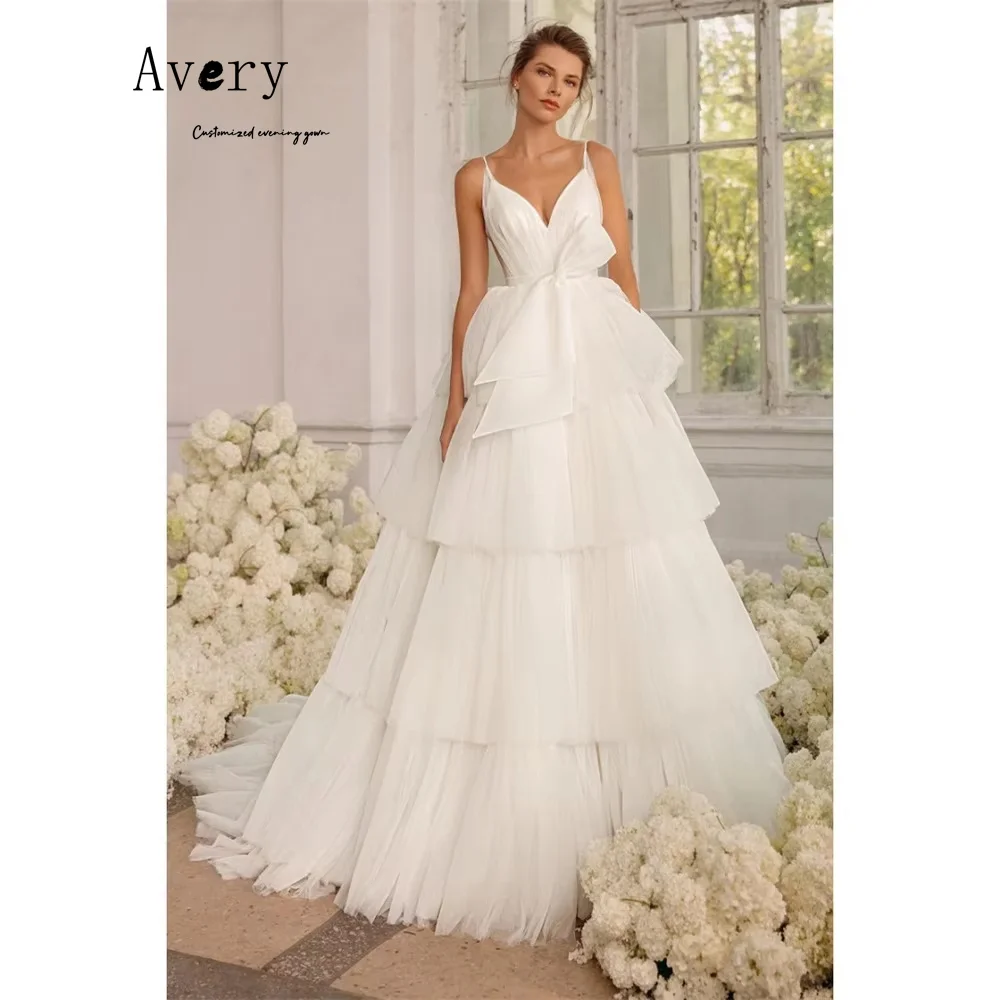 Avery personalizado blanco A-line encaje fuera del hombro lujosos vestidos de noche para mujer para eventos vestido de noche de lujo 2025 fiesta
