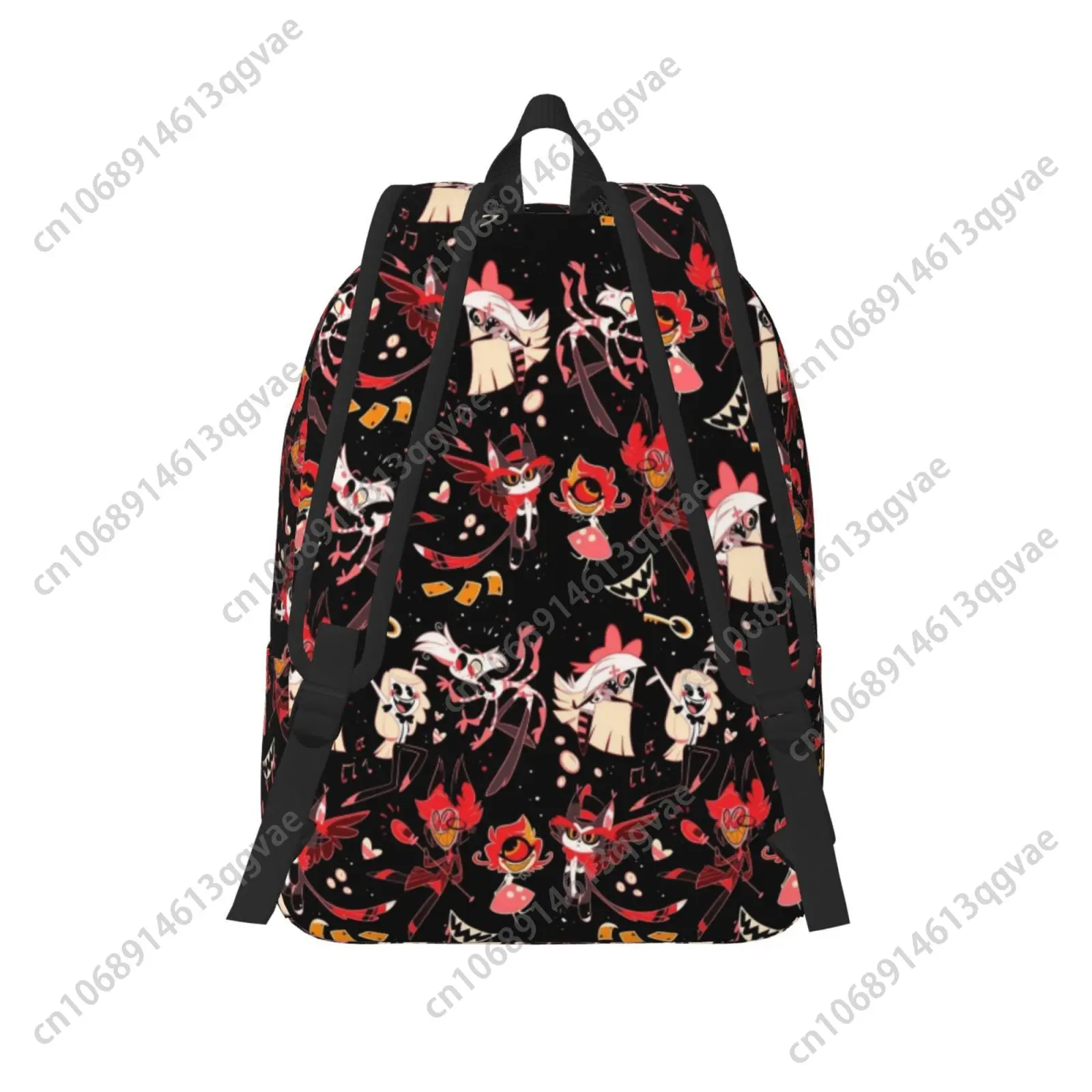 Hot Comics Fashion Cartoon Hotel Hazbin Custom Canvas Lightweight Backpack Fashion Durable Student Men Women Business Daypack