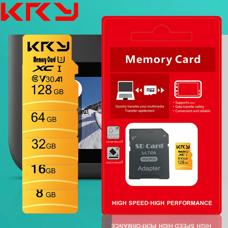 Tarjeta de memoria Micro SD TF U3, 128GB, 64GB, 32GB, 128GB, 64GB, Clase 10, 32GB