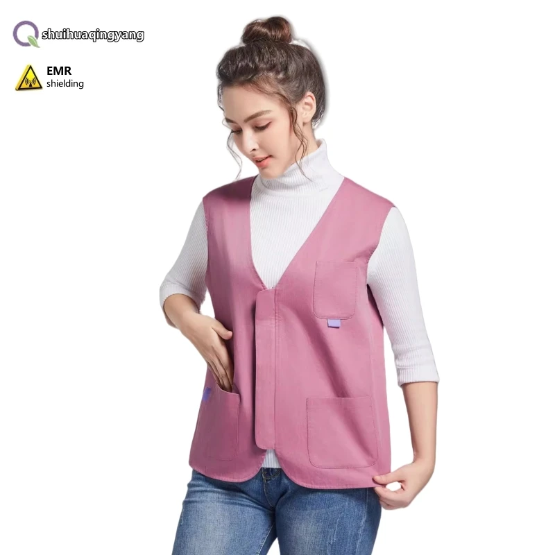 Anti-radiation metal fiber double-sided vest 5G communication base station high and low frequency radiation protective clothing