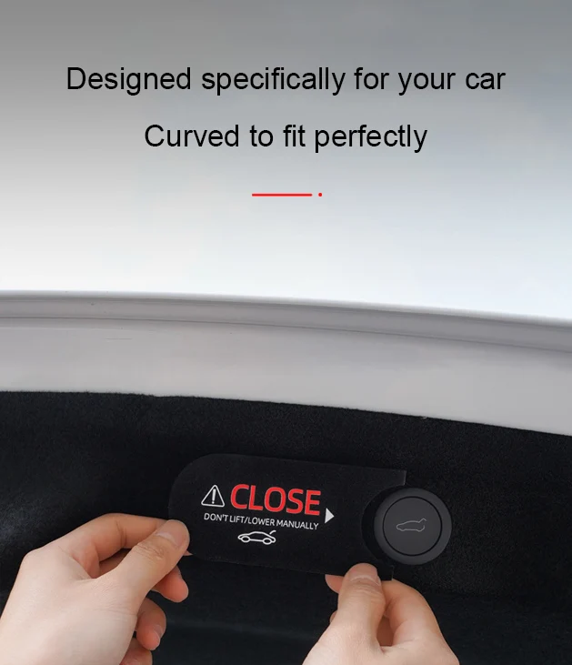 Für Tesla Modus 3/Y 2021-2025 Carbon Fiber Hinten Stamm Schalter Taste Aufforderung Aufkleber Modell Y Juniper trim Tuning Aufkleber Zubehör – Detail 5