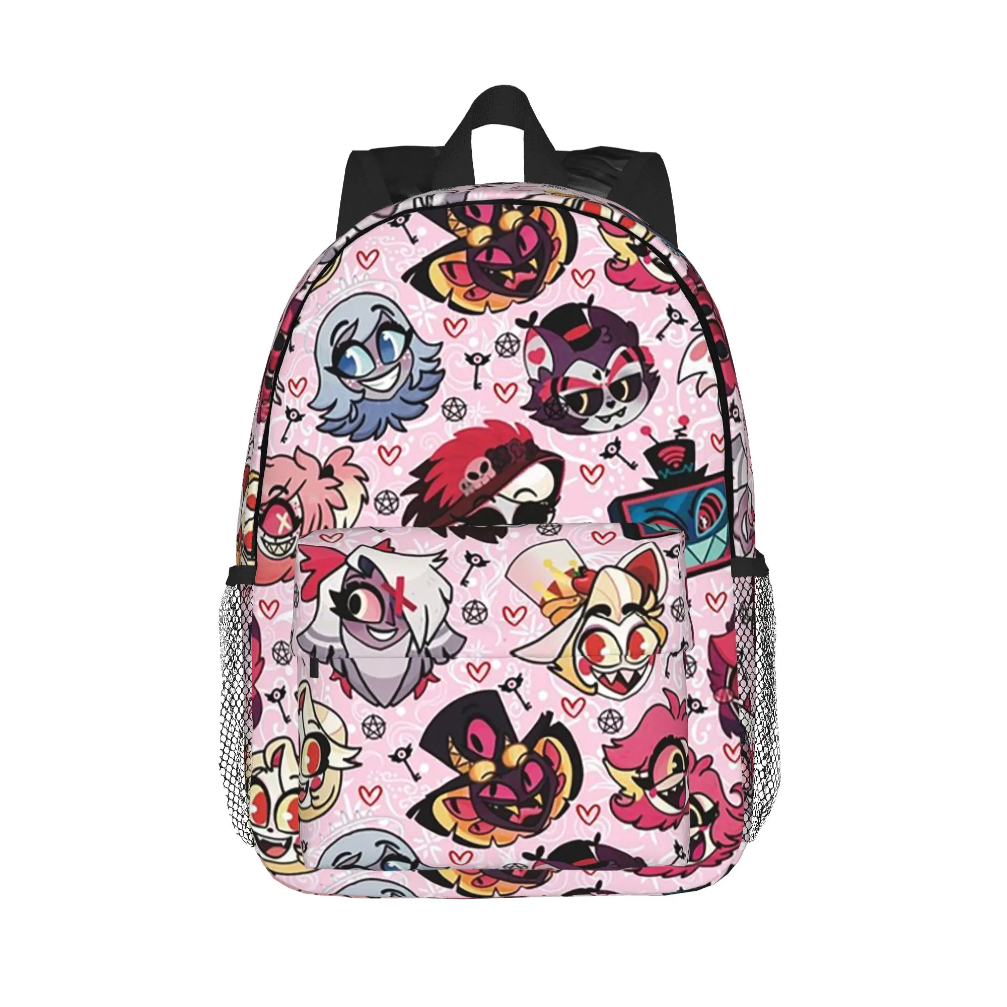 Hazbin Hotel  Cute Chibi Style Backpack Hot Sale Daypack Large Capacity Boys Girls BookBag Shoulder Bag for Men Women School Bag