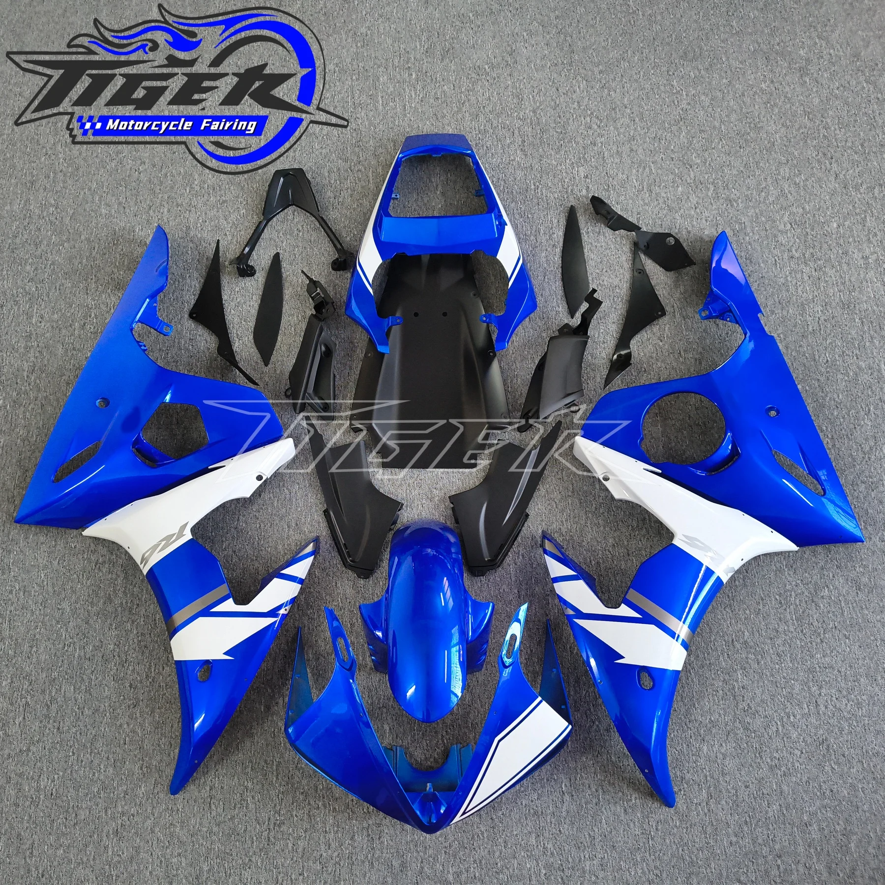 

Motorcycle Fairing kit for YAMAHA YZF-R6 2003 2004 2005 model blue white black YZF R6 fairings set 03 04 05