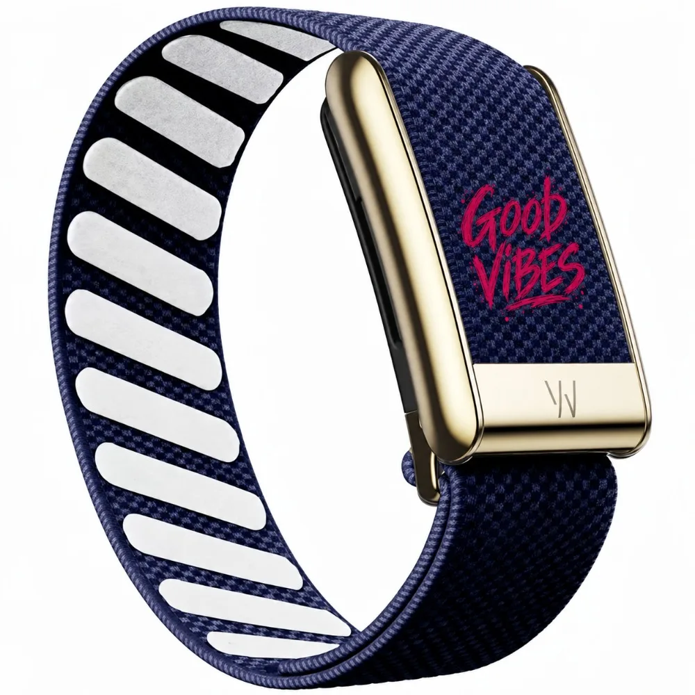 For WHOOP 5.0 MG Street Art Graffiti Nylon Woven Sport Strap Good Vibes Printed Replacement Wristband