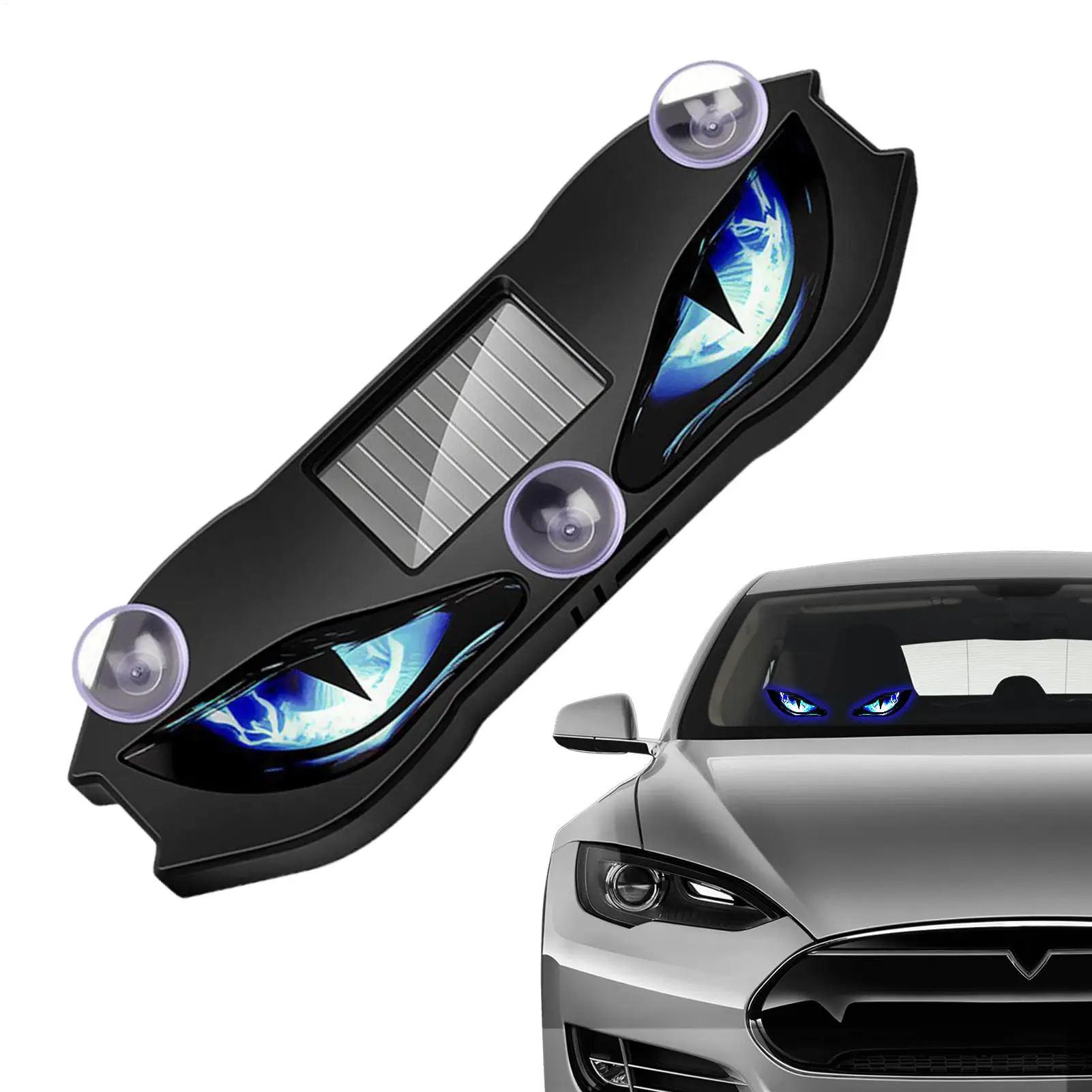 Solar Eye Led Light Waterproof Reflective Warning Sign Solar Powered Car Led Window Light For SUV Truck Van RV Bike Motorcycles