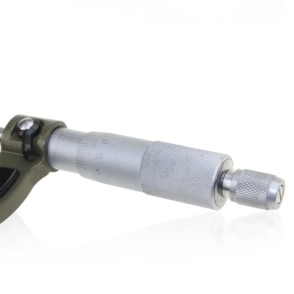 炭素鋼外側マイクロメーター 0-25mm スレッドスケール機械式マイクロキャリパー硬質合金チップハンドツールマイクロメーターゲージ