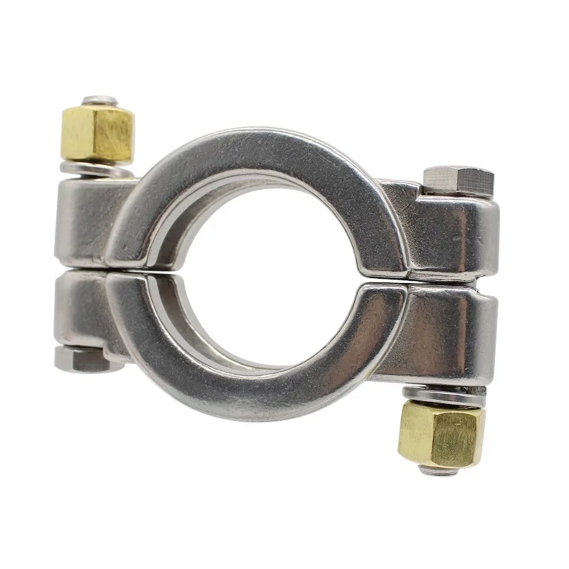 Sanitary Clamp High Pressure Bolted Large Stainless Steel Double Pin Tri Clamp Clover