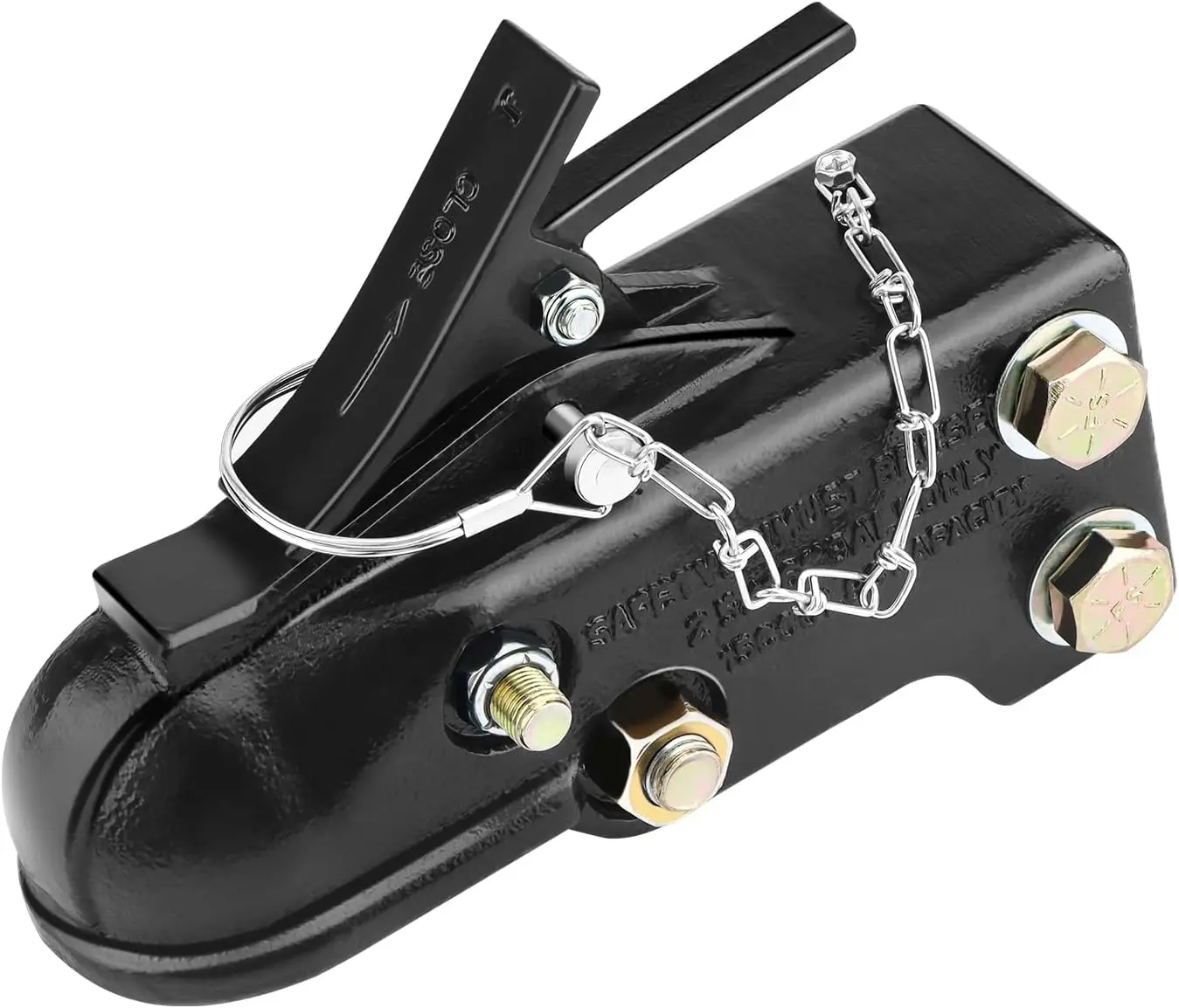 

Регулируемая муфта для прицепа 2–5/16 дюймов, сверхмощное крепление для каналов, емкость 15000 фунтов (черный)