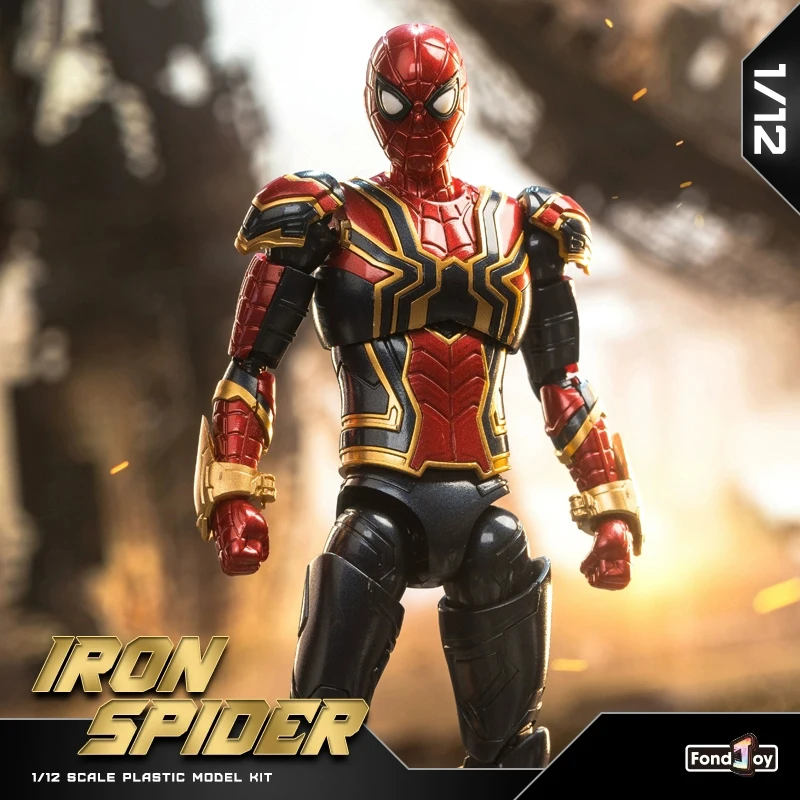 FondJoy Iron Spider Man Assembly Model Suit Infinity War Peter Parker Red Black Gold Battle Armor Action Figure Model Toy