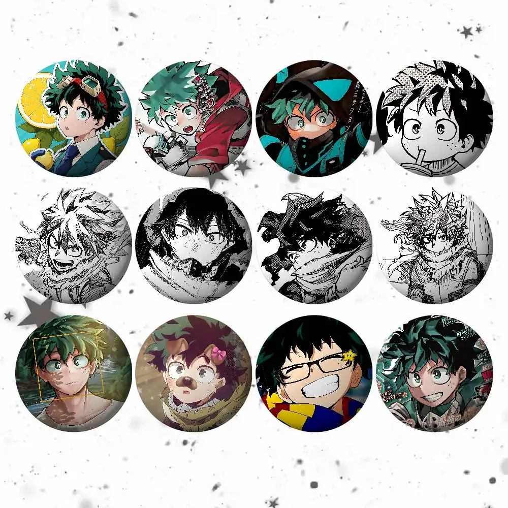 Niedliche I-Izuku Midoriya Anstecknadeln aus Weichblech, Metall-Broschen, personalisierter Schmuck, Accessoires für Hut, Tasche, Revers