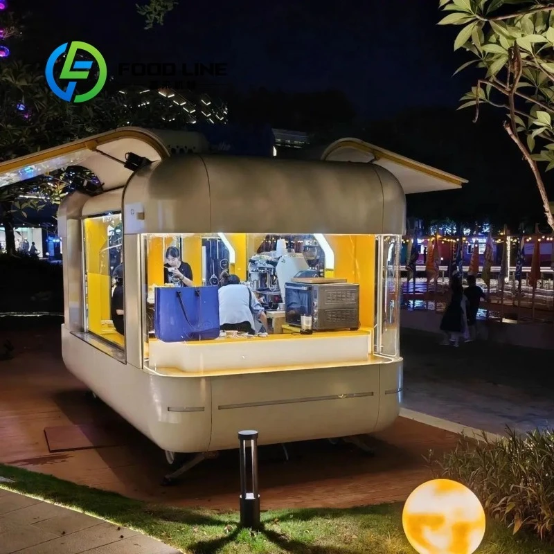 

Customized Owner-Sold Fully Equipped Stainless Steel BBQ Snack Trailer Winery Mobile Kitchen for Food Shops