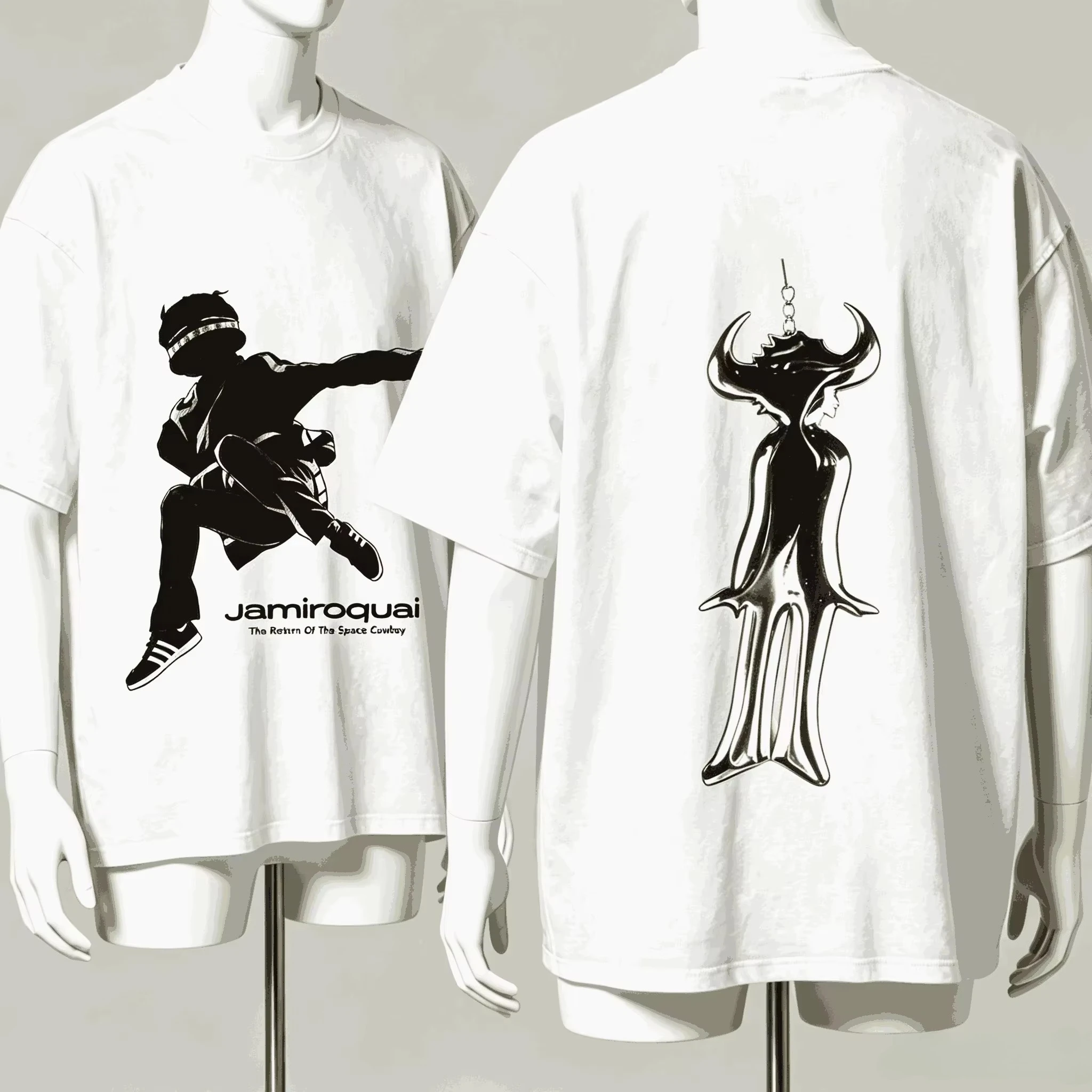 Jamiroquai Space Cowboy Funk Album Vintage Graphic Tee T Shirt Men's Women's Unisex Cotton Retro Cool Oversized Short Sleeve Top