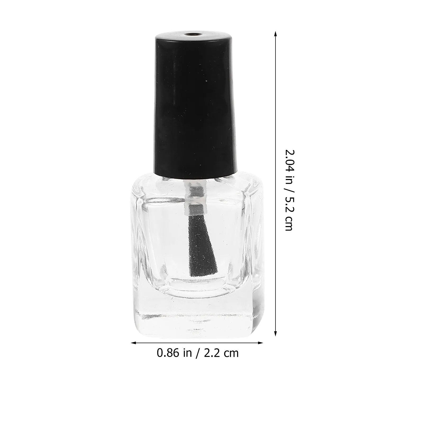 Empty Nail Polish Bottles 5Pcs 5ml Clear Glass Leakproof Portable Containers with Brushes for DIY Manicure
