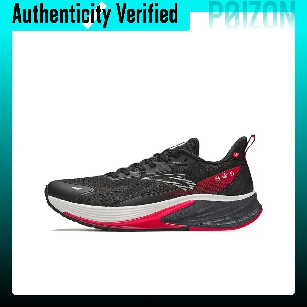 Anta Rocket 6.0 Fabric Slip Resistant Abrasion Resistant Low top Running Shoes Men's Black Red Gray 112445581-11