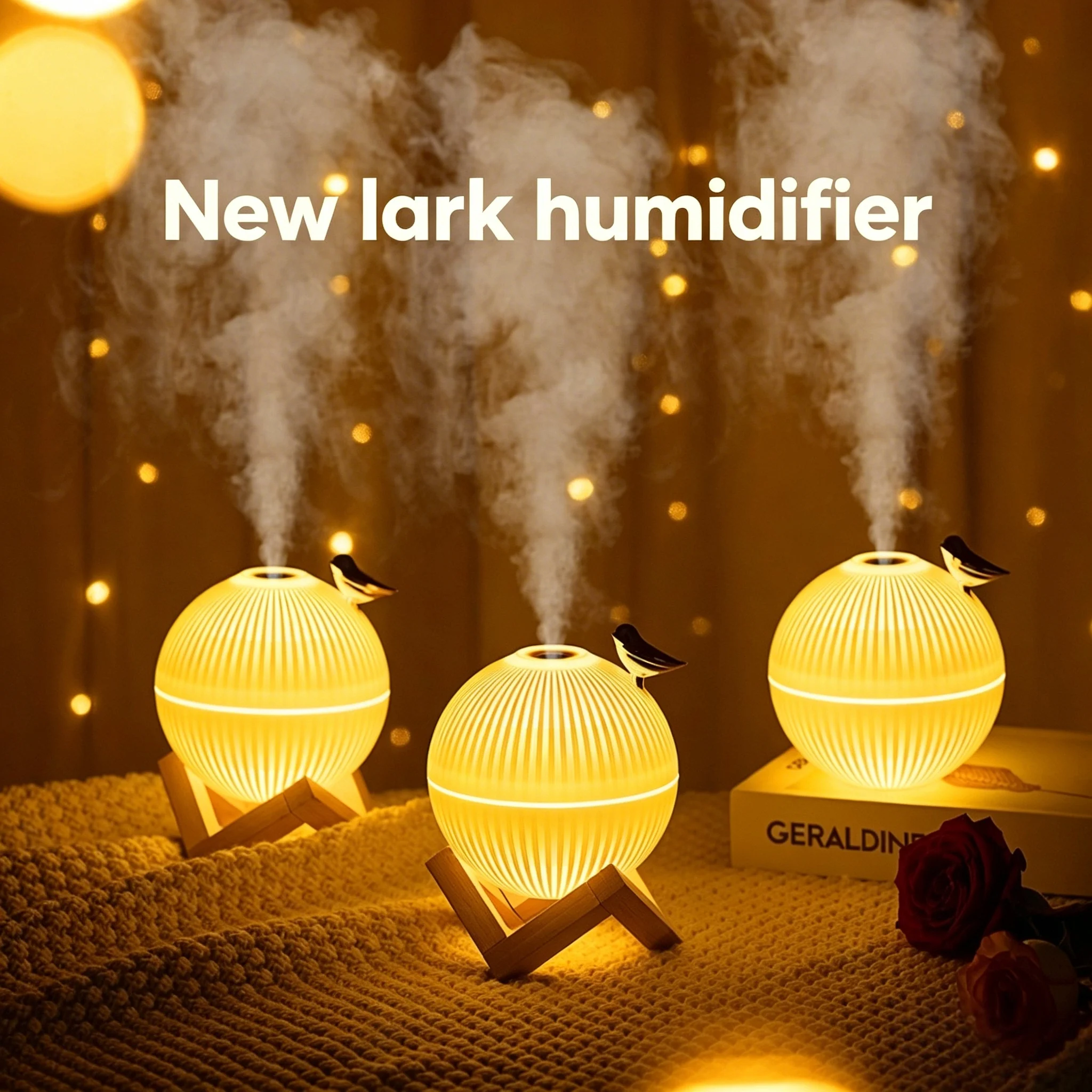 330ml Bird Design Humidifier with Night Light ，Silent Moisturizing, Dual Mist & Triple Light Modes