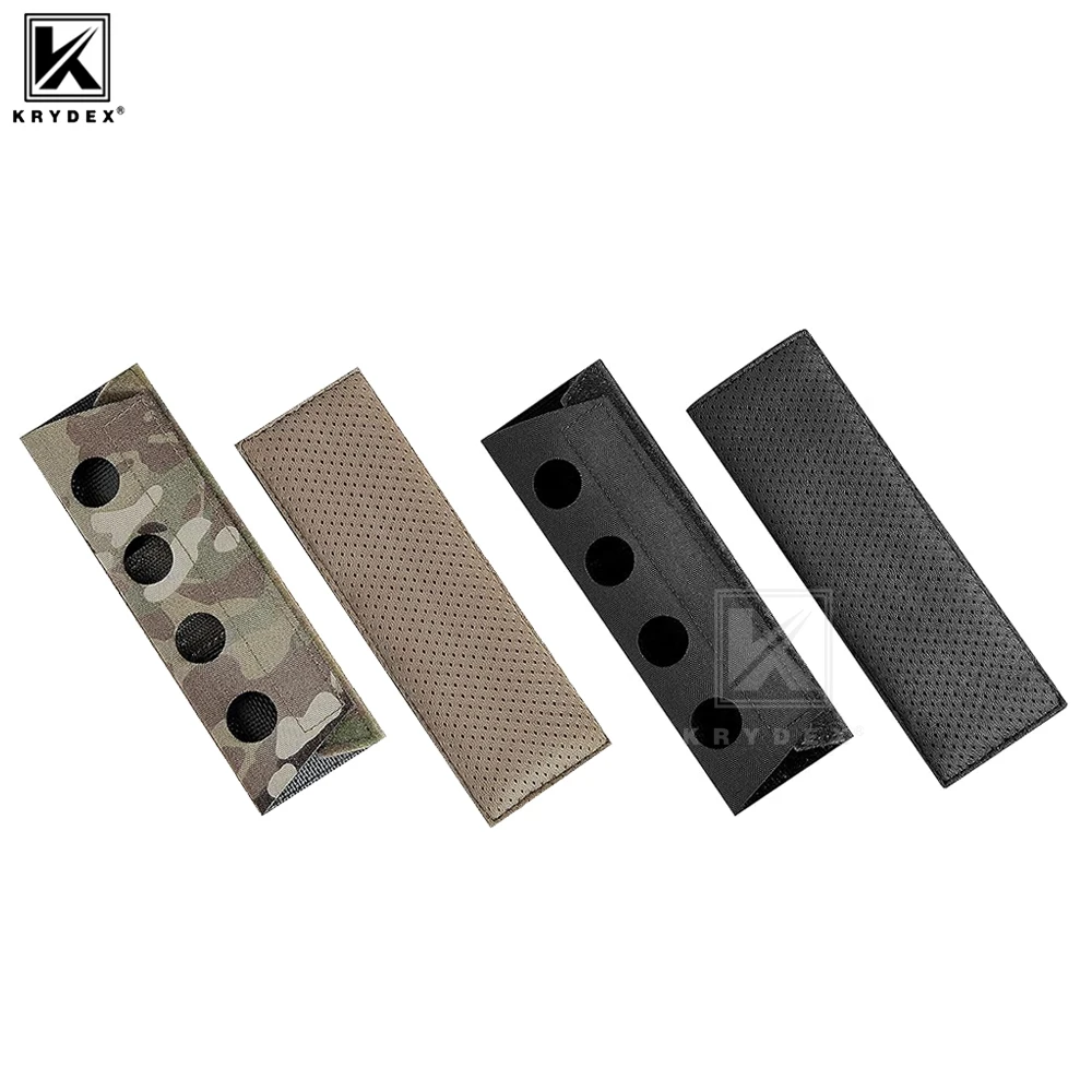 KRYDEX 2 Pcs Tactical Shoulder Pads Lightweight Strap Cover Laser Cut With Foam and Spacer Mesh For Chest Rig Vest Sling Bag