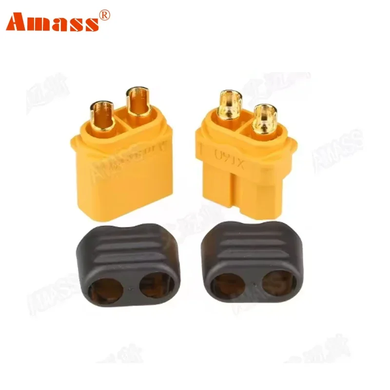 10PCS AMASS XT60H + XT60 Connector with Cover Protection Male Female Power Plug with Sheath for Lipo Battery RC Planes Cars