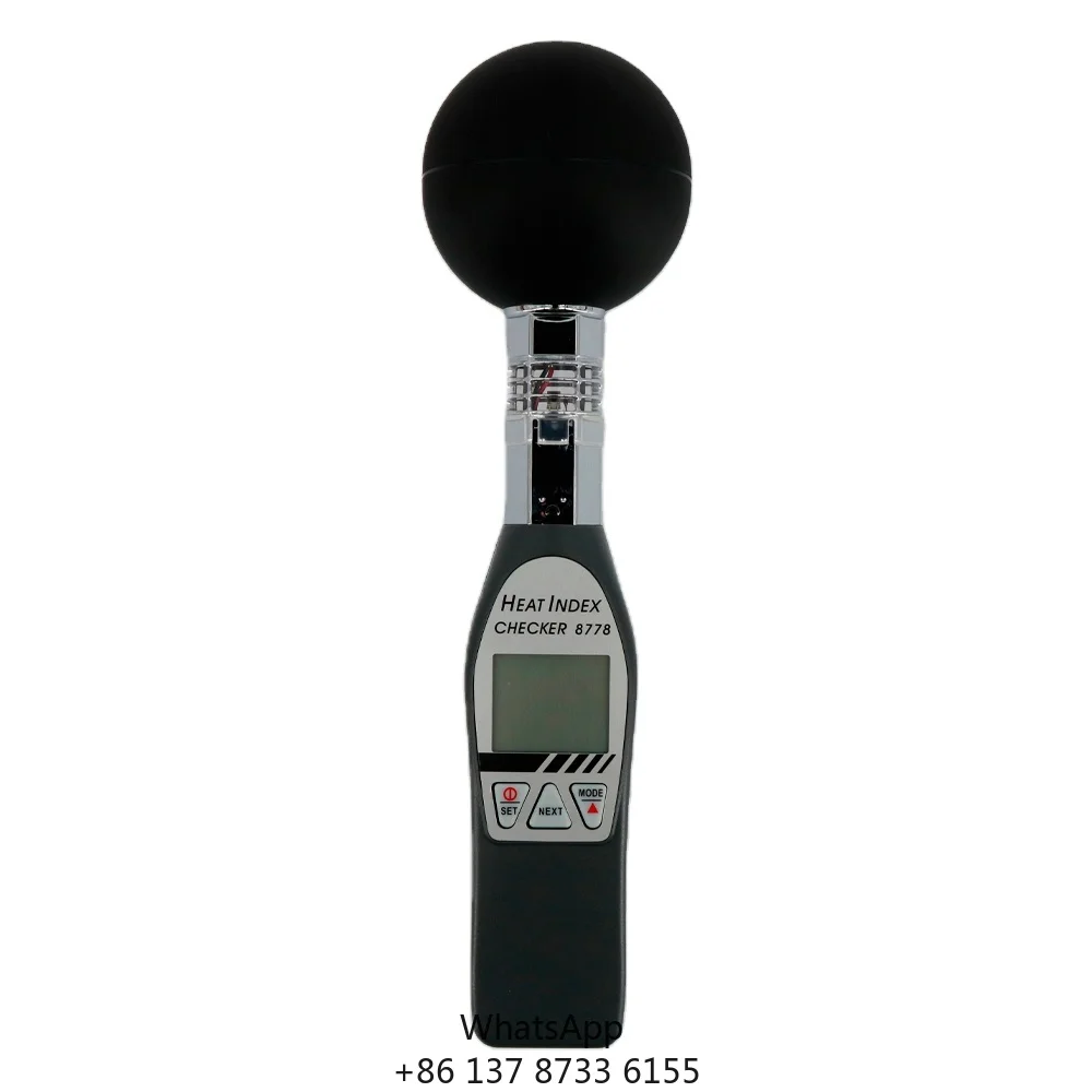 

AZ8778 Handheld Black Bulb Thermometer Temperature WBGT Heat Stress Monitor With 75 Mm Black Ball
