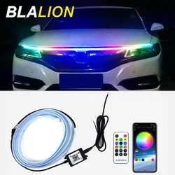 SEAMETAL12V Led Car Hood Lights Flexible Headlight Strip Multicolor Atmosphere Lamps DRL Daytime Running Lights Car Decoration