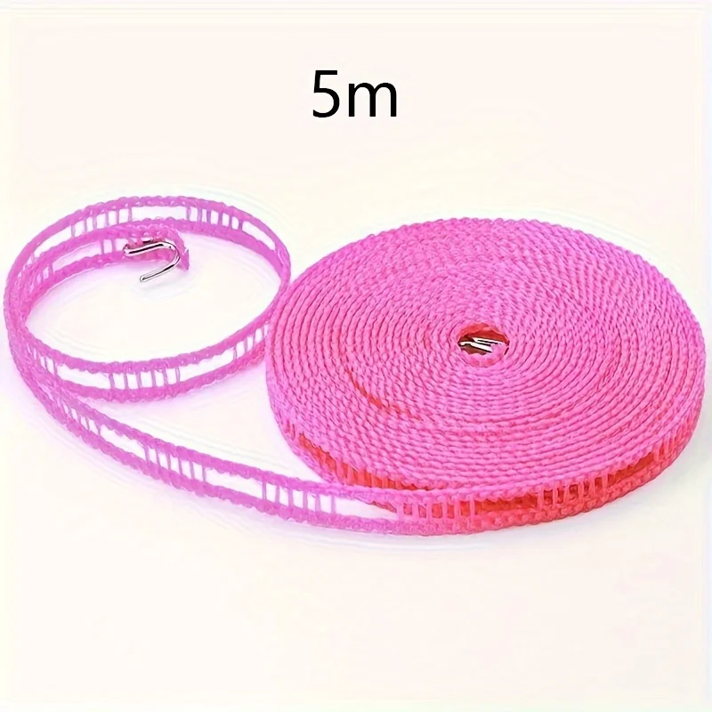 방풍 빨랫줄 1세트, 두껍고 견고한 실내외용, 드릴 필요 없음