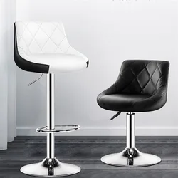 Nordic High Stools Kitchen Adjustable Lift Backrest Bar Chair Swivel Bar Counter Sofa Chairs Bar Banks Dining Seat Bar Furniture
